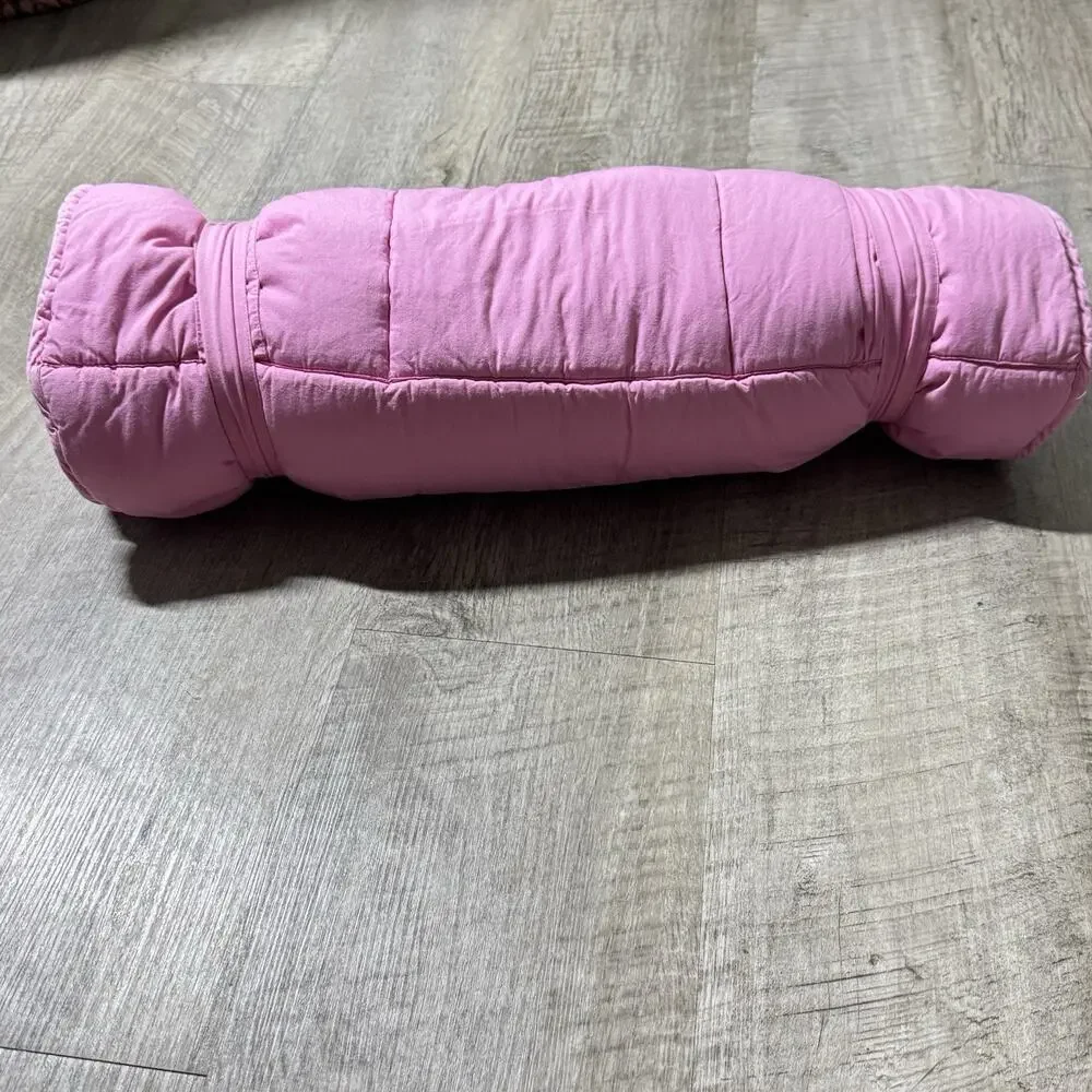 Pottery Barn Kids Mackenzie Nap Mat Pink with Purple Fleece Unicorn Blanket